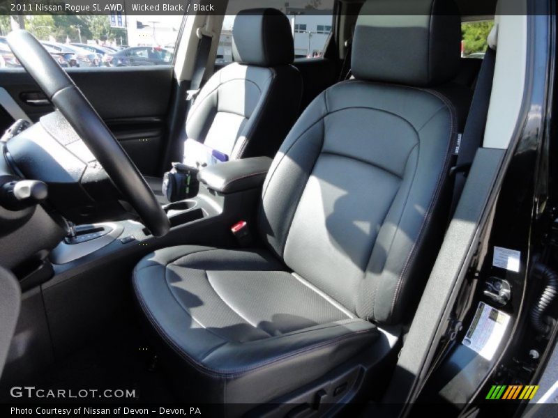 Wicked Black / Black 2011 Nissan Rogue SL AWD