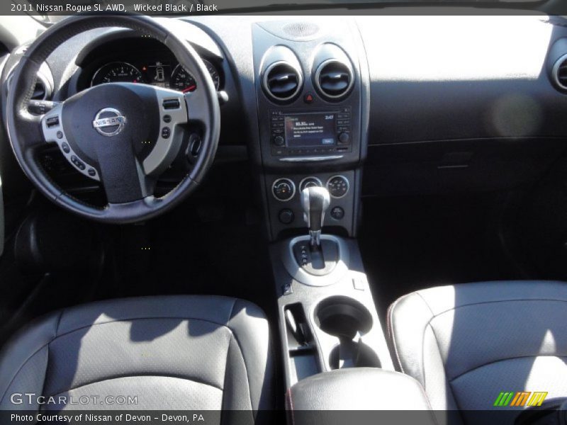 Wicked Black / Black 2011 Nissan Rogue SL AWD