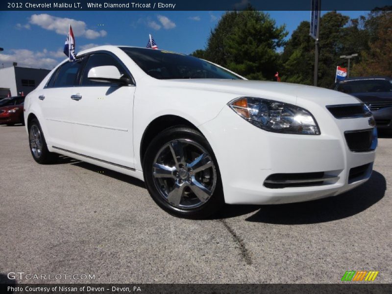 White Diamond Tricoat / Ebony 2012 Chevrolet Malibu LT