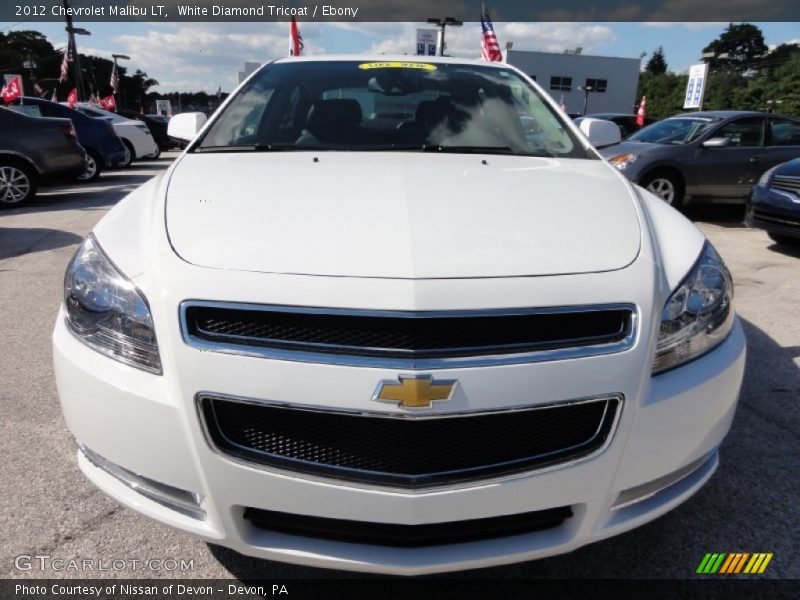 White Diamond Tricoat / Ebony 2012 Chevrolet Malibu LT
