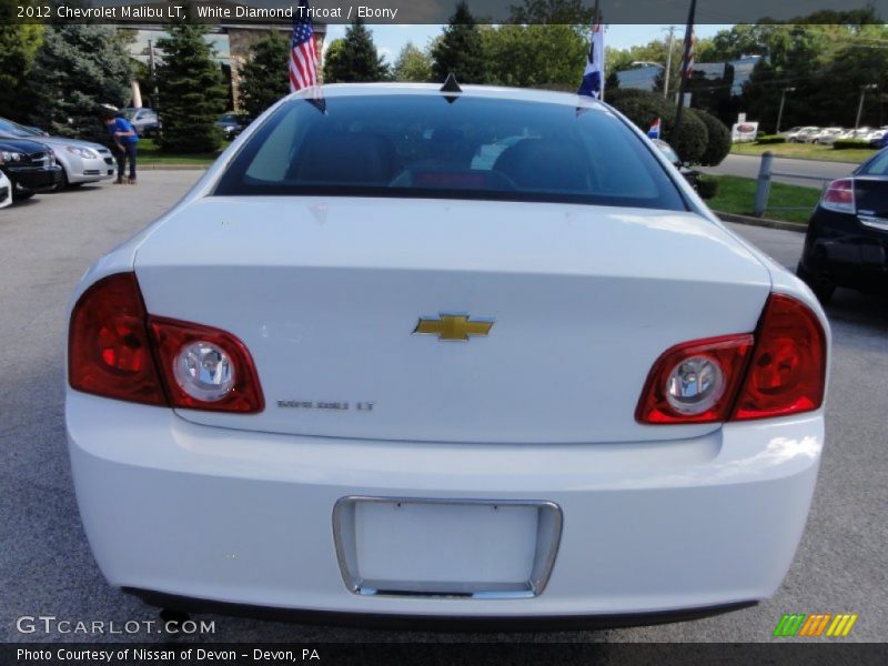 White Diamond Tricoat / Ebony 2012 Chevrolet Malibu LT