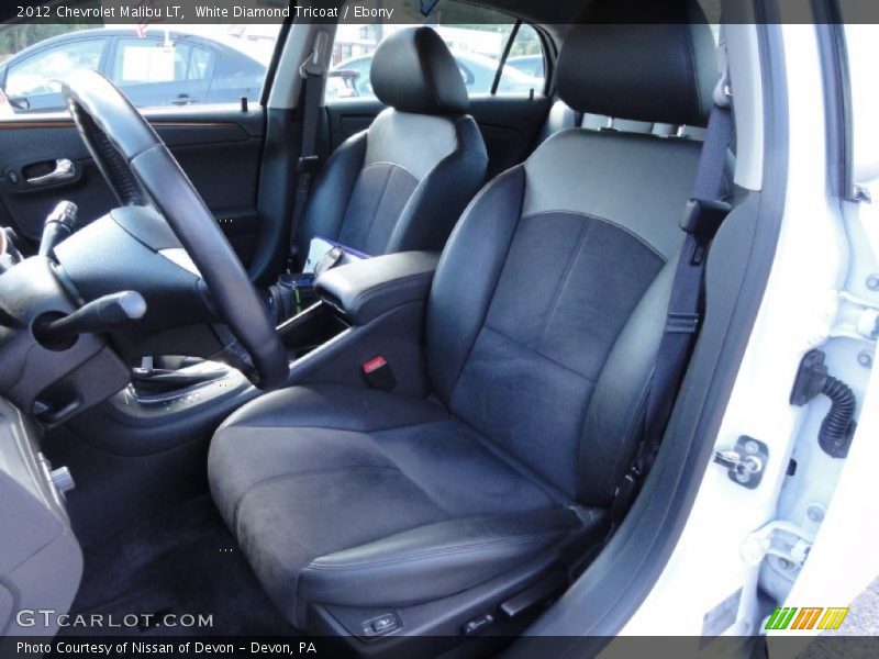 White Diamond Tricoat / Ebony 2012 Chevrolet Malibu LT