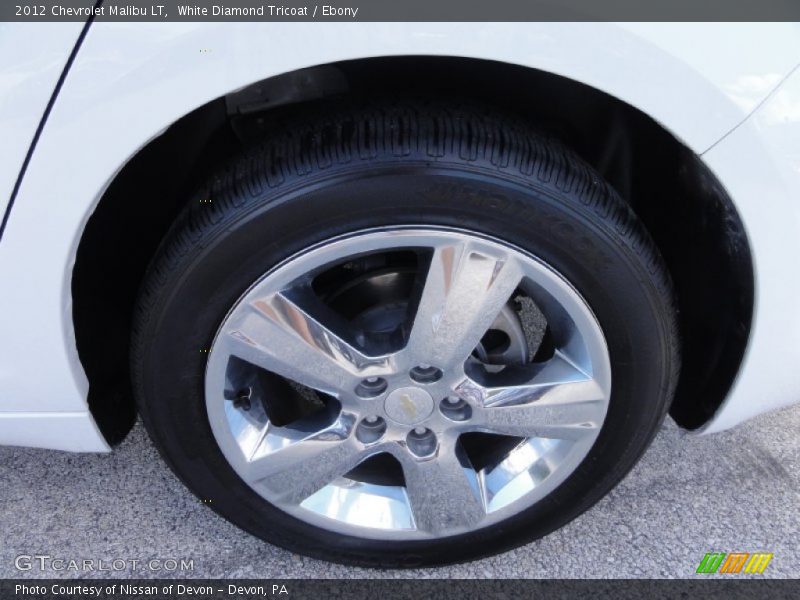 White Diamond Tricoat / Ebony 2012 Chevrolet Malibu LT