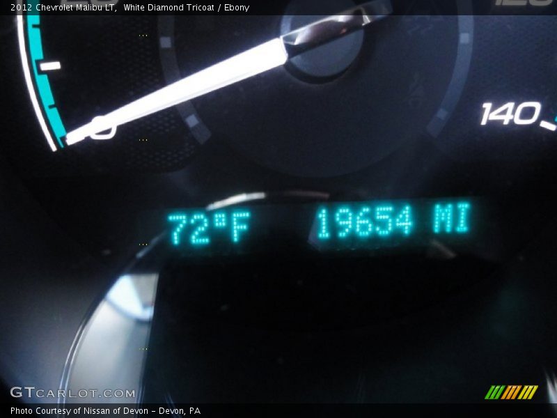 White Diamond Tricoat / Ebony 2012 Chevrolet Malibu LT