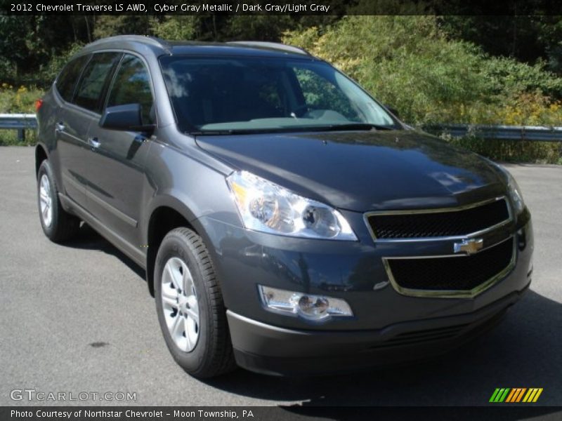 Cyber Gray Metallic / Dark Gray/Light Gray 2012 Chevrolet Traverse LS AWD