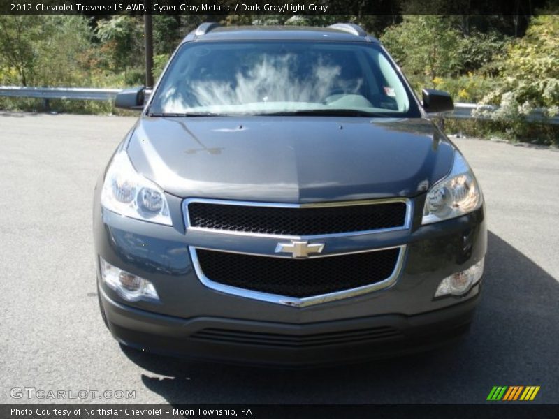 Cyber Gray Metallic / Dark Gray/Light Gray 2012 Chevrolet Traverse LS AWD