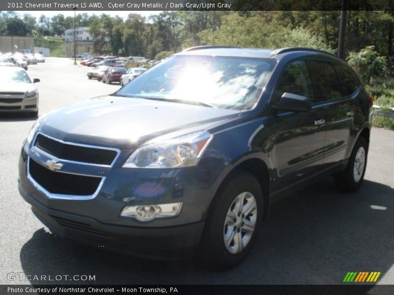 Cyber Gray Metallic / Dark Gray/Light Gray 2012 Chevrolet Traverse LS AWD