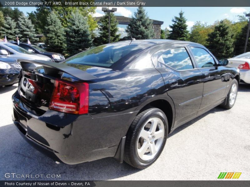 Brilliant Black Crystal Pearl / Dark Slate Gray 2008 Dodge Charger R/T AWD