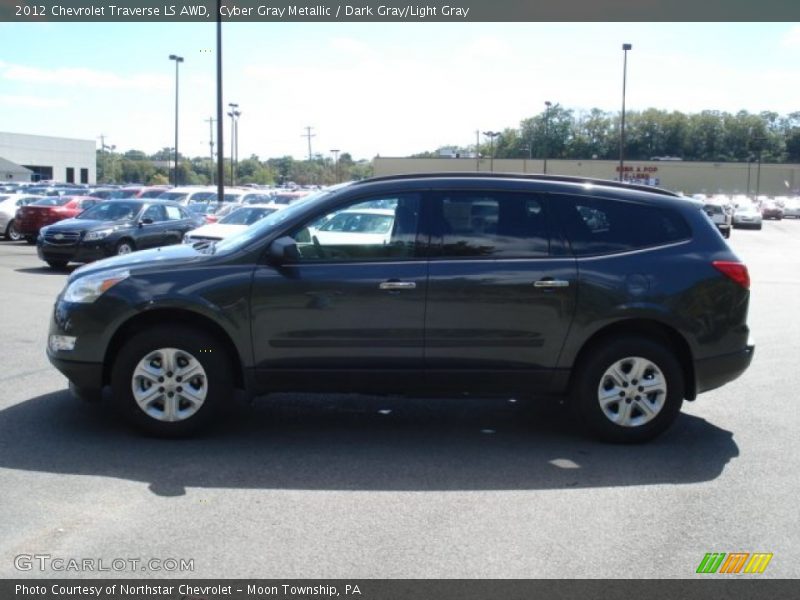Cyber Gray Metallic / Dark Gray/Light Gray 2012 Chevrolet Traverse LS AWD