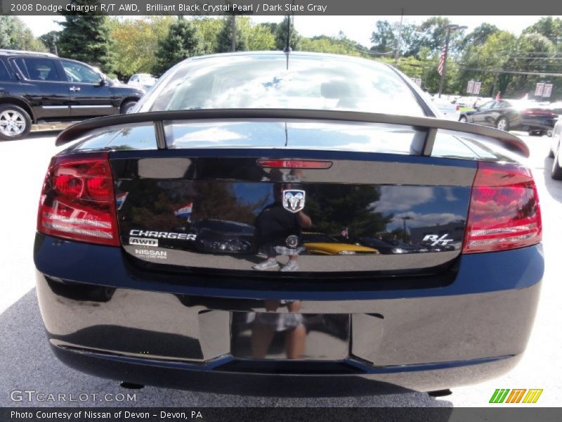 Brilliant Black Crystal Pearl / Dark Slate Gray 2008 Dodge Charger R/T AWD