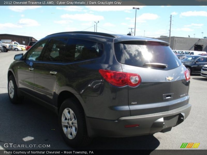 Cyber Gray Metallic / Dark Gray/Light Gray 2012 Chevrolet Traverse LS AWD