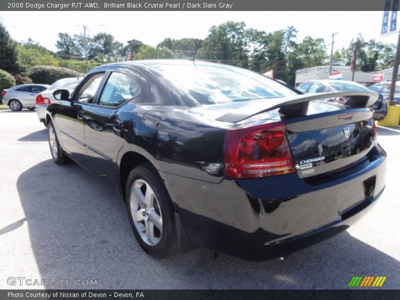 Brilliant Black Crystal Pearl / Dark Slate Gray 2008 Dodge Charger R/T AWD