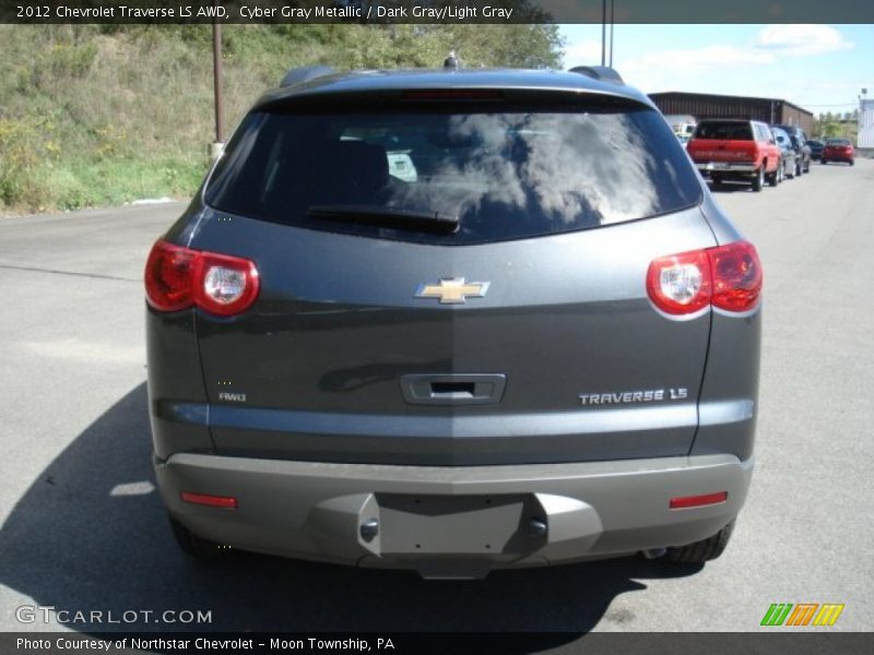 Cyber Gray Metallic / Dark Gray/Light Gray 2012 Chevrolet Traverse LS AWD