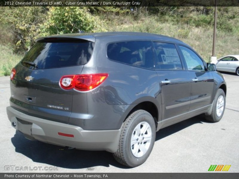 Cyber Gray Metallic / Dark Gray/Light Gray 2012 Chevrolet Traverse LS AWD
