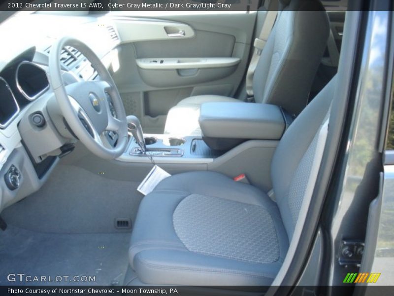 Cyber Gray Metallic / Dark Gray/Light Gray 2012 Chevrolet Traverse LS AWD