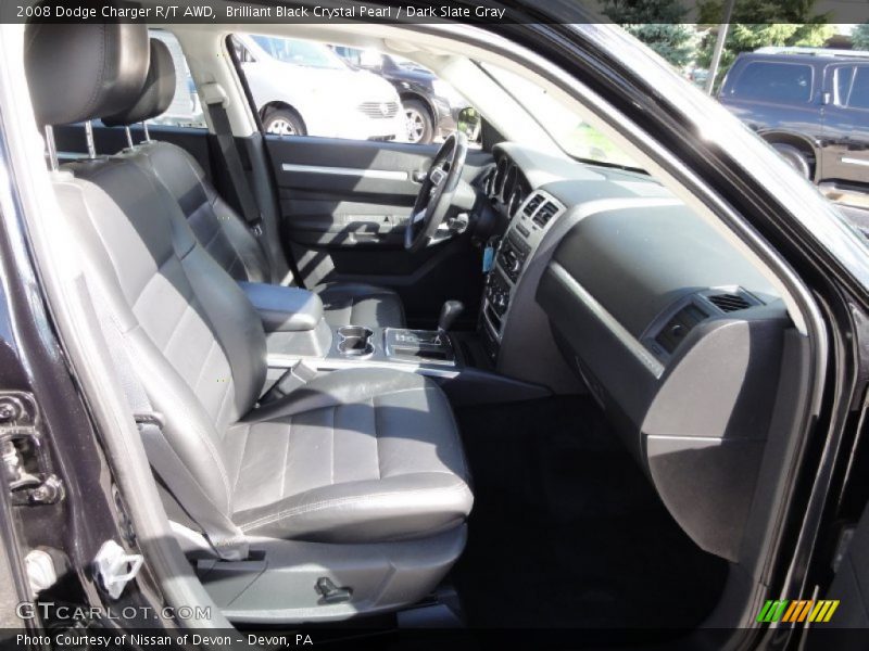 Brilliant Black Crystal Pearl / Dark Slate Gray 2008 Dodge Charger R/T AWD