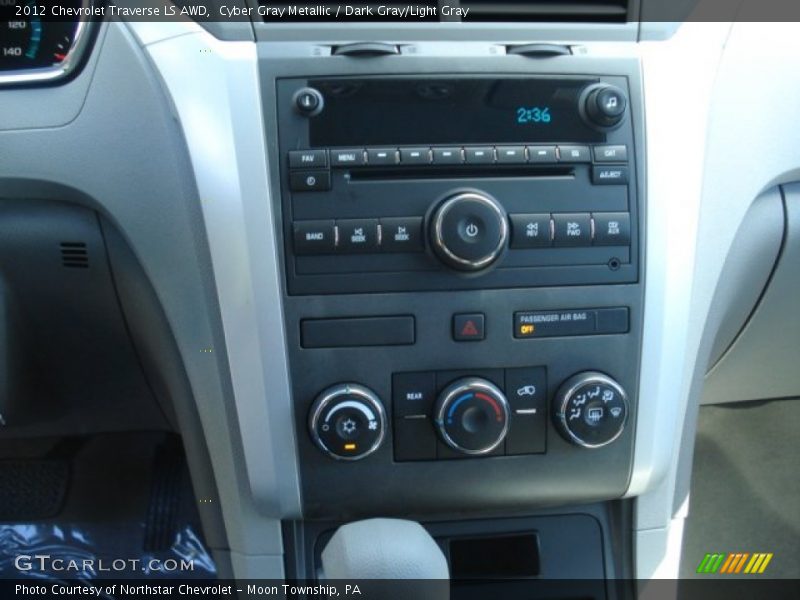 Cyber Gray Metallic / Dark Gray/Light Gray 2012 Chevrolet Traverse LS AWD