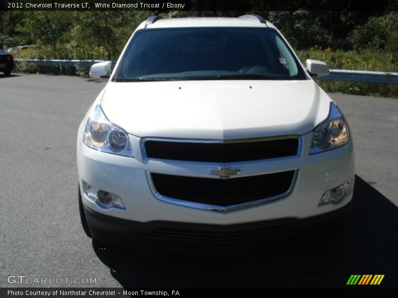 White Diamond Tricoat / Ebony 2012 Chevrolet Traverse LT