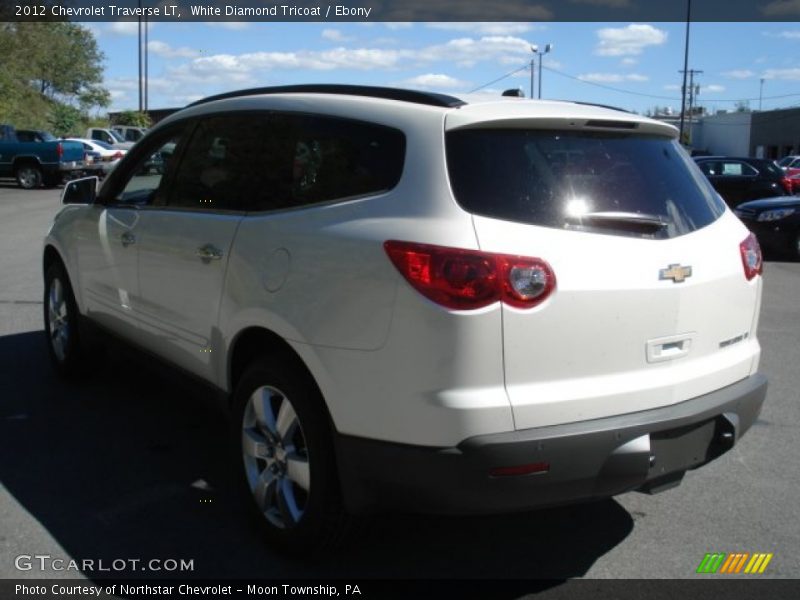 White Diamond Tricoat / Ebony 2012 Chevrolet Traverse LT
