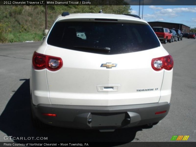 White Diamond Tricoat / Ebony 2012 Chevrolet Traverse LT