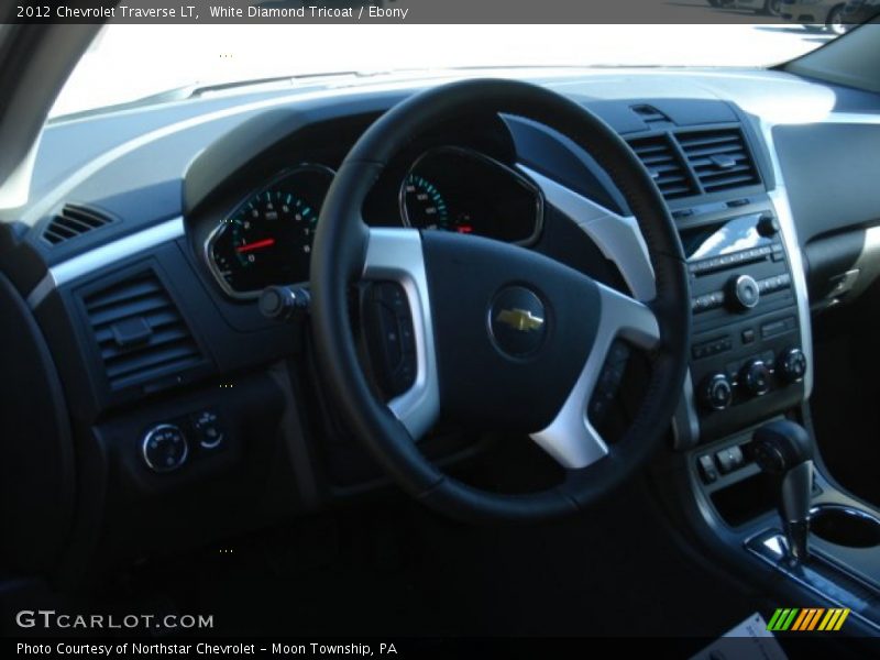 White Diamond Tricoat / Ebony 2012 Chevrolet Traverse LT