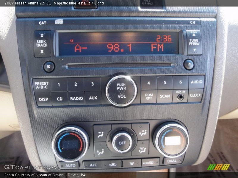 Majestic Blue Metallic / Blond 2007 Nissan Altima 2.5 SL