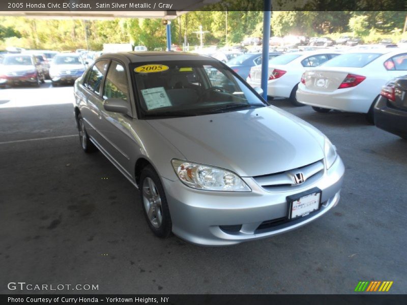 Satin Silver Metallic / Gray 2005 Honda Civic EX Sedan