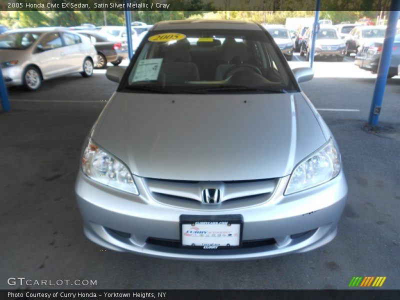 Satin Silver Metallic / Gray 2005 Honda Civic EX Sedan