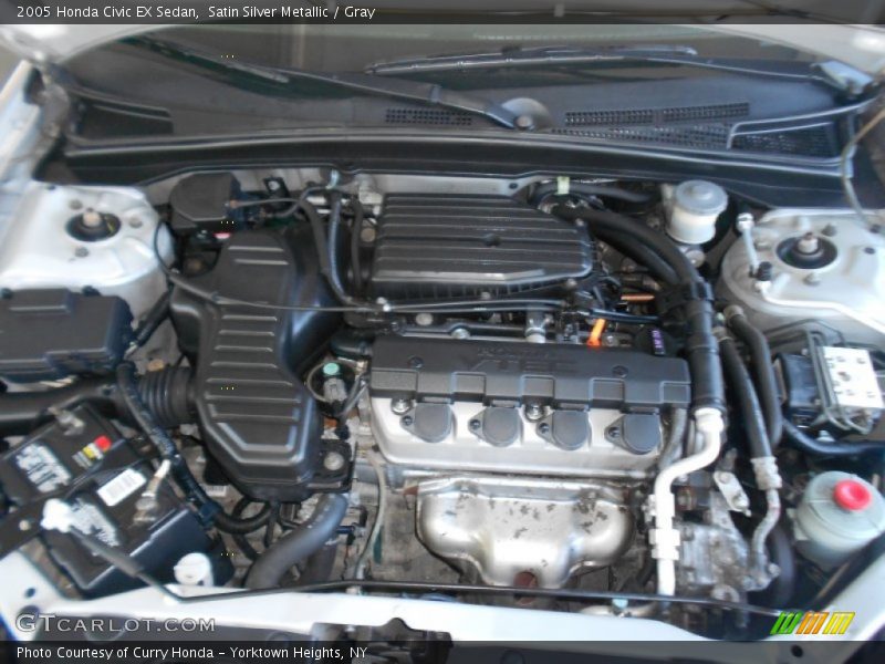 Satin Silver Metallic / Gray 2005 Honda Civic EX Sedan