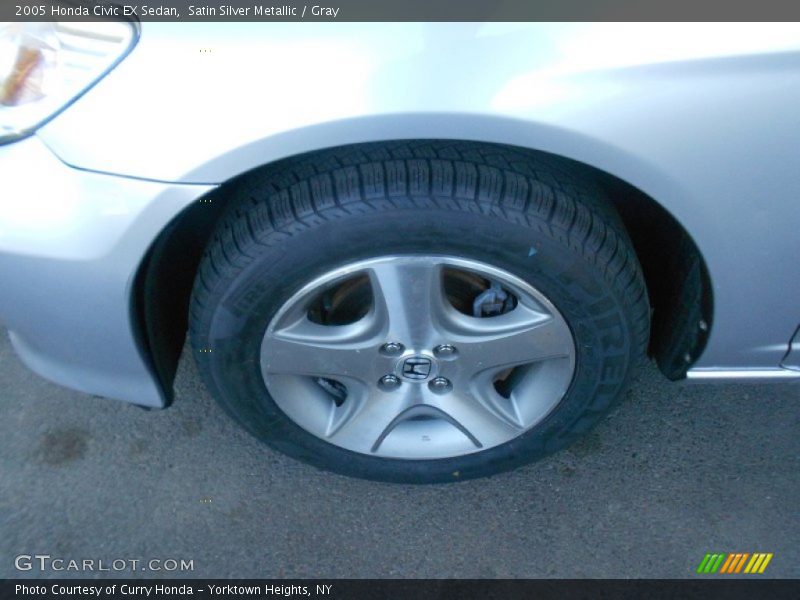 Satin Silver Metallic / Gray 2005 Honda Civic EX Sedan