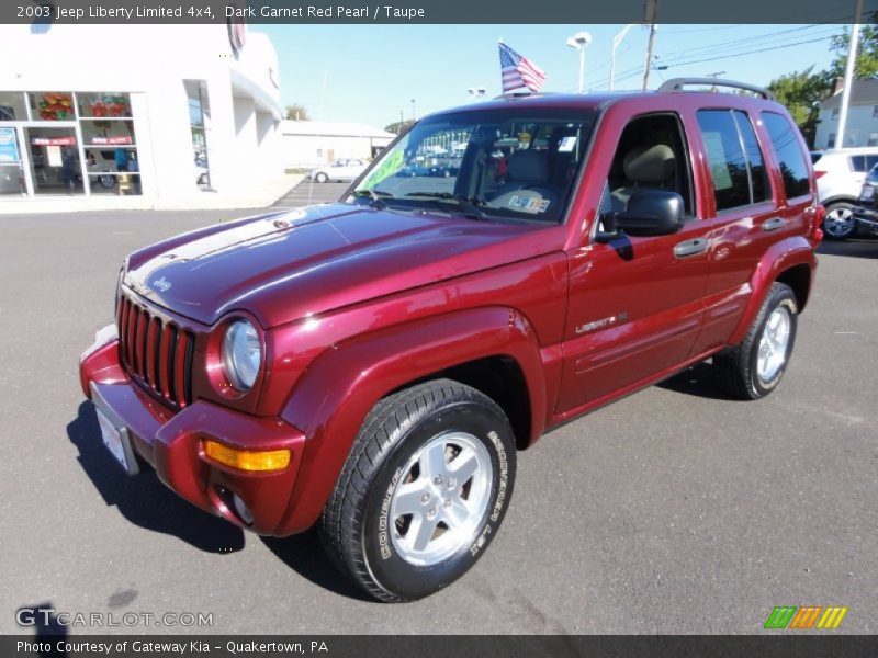 Dark Garnet Red Pearl / Taupe 2003 Jeep Liberty Limited 4x4