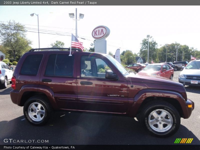Dark Garnet Red Pearl / Taupe 2003 Jeep Liberty Limited 4x4