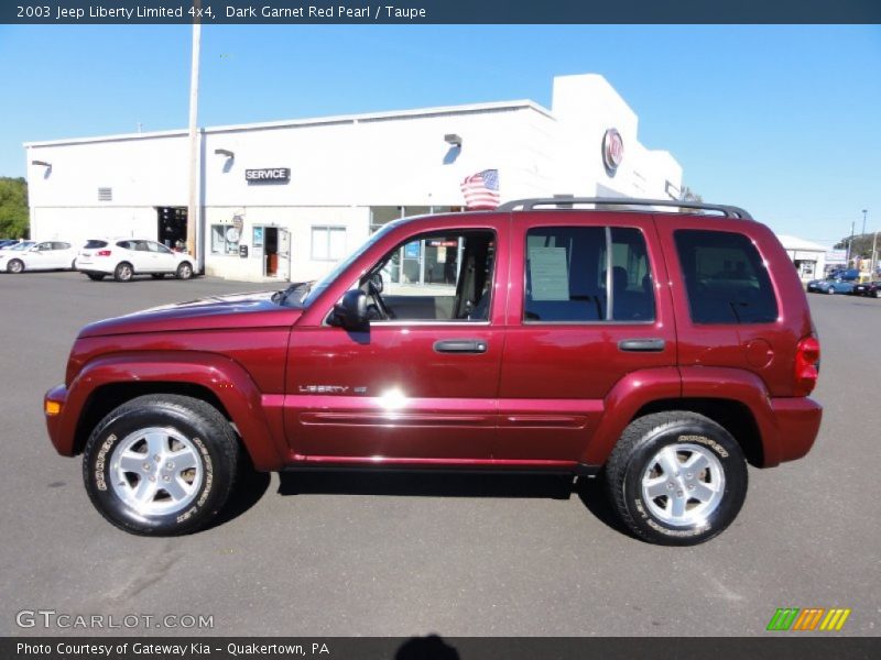 Dark Garnet Red Pearl / Taupe 2003 Jeep Liberty Limited 4x4