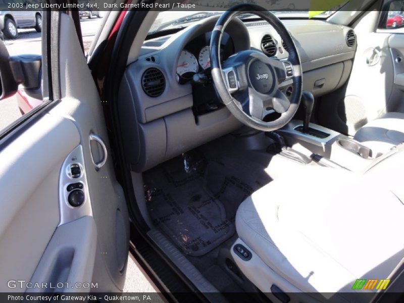 Dark Garnet Red Pearl / Taupe 2003 Jeep Liberty Limited 4x4