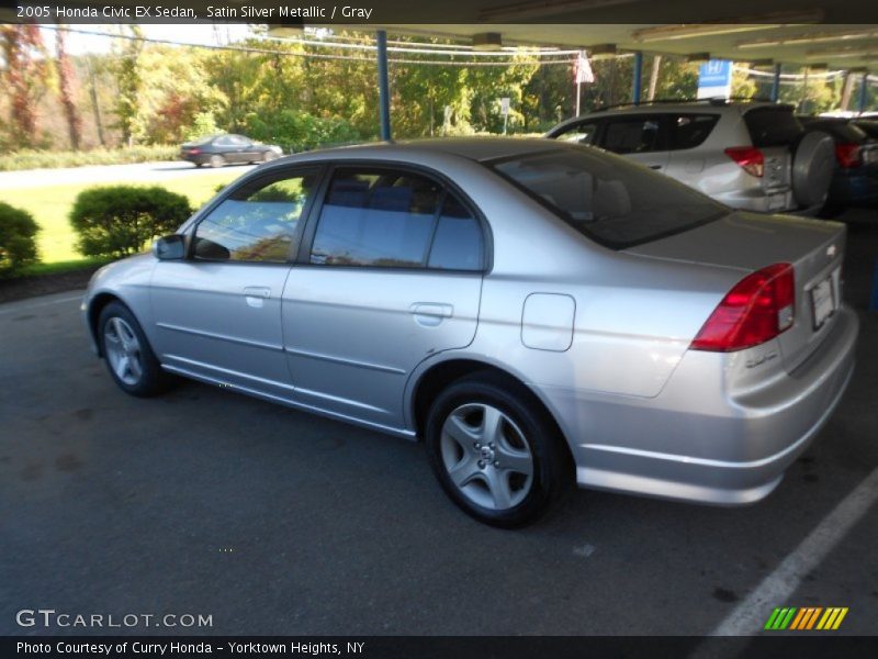 Satin Silver Metallic / Gray 2005 Honda Civic EX Sedan