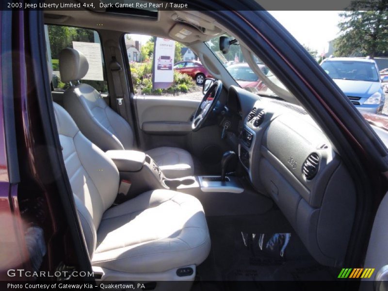 Dark Garnet Red Pearl / Taupe 2003 Jeep Liberty Limited 4x4