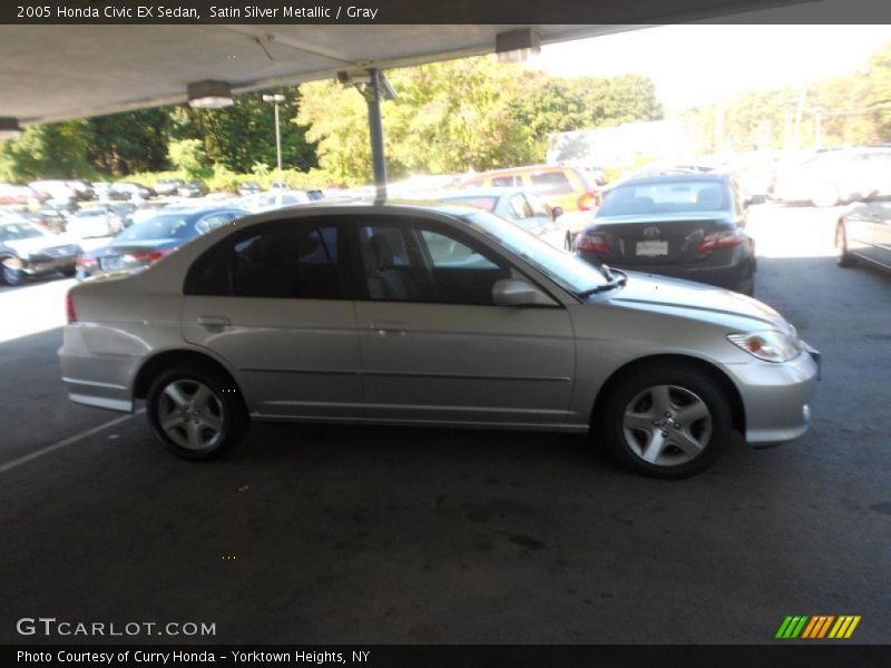 Satin Silver Metallic / Gray 2005 Honda Civic EX Sedan
