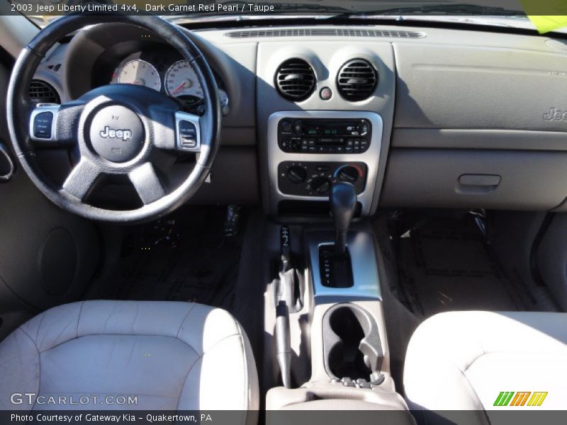 Dark Garnet Red Pearl / Taupe 2003 Jeep Liberty Limited 4x4