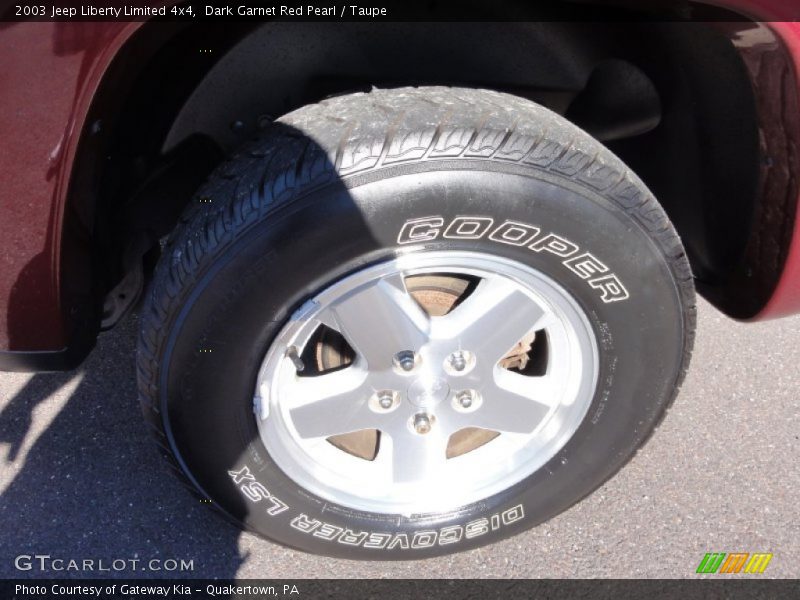 Dark Garnet Red Pearl / Taupe 2003 Jeep Liberty Limited 4x4
