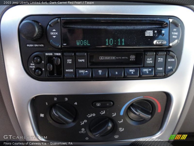 Dark Garnet Red Pearl / Taupe 2003 Jeep Liberty Limited 4x4