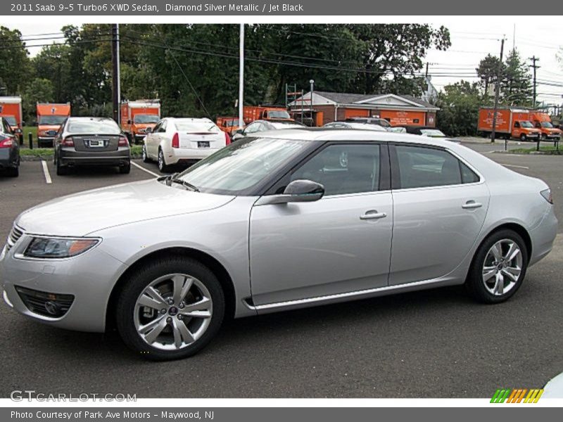 Diamond Silver Metallic / Jet Black 2011 Saab 9-5 Turbo6 XWD Sedan