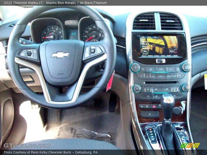 Atlantis Blue Metallic / Jet Black/Titanium 2013 Chevrolet Malibu LT