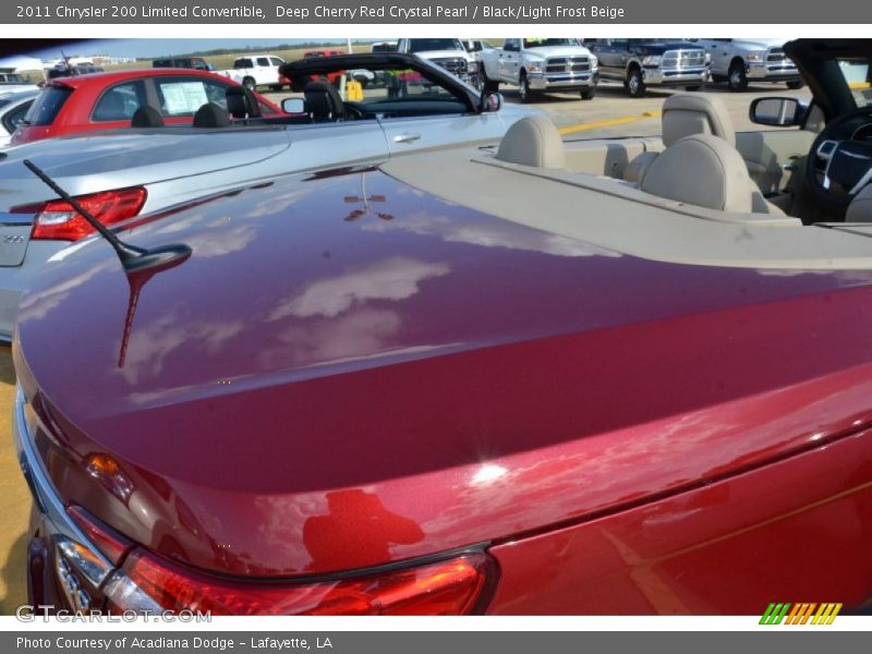 Deep Cherry Red Crystal Pearl / Black/Light Frost Beige 2011 Chrysler 200 Limited Convertible