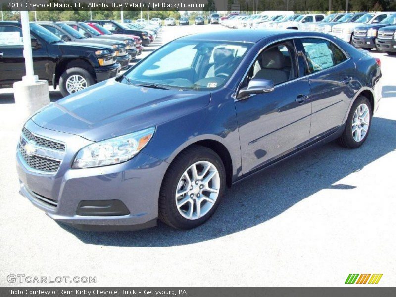 Atlantis Blue Metallic / Jet Black/Titanium 2013 Chevrolet Malibu LT