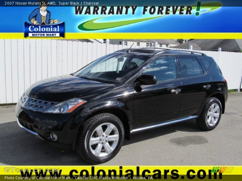Super Black / Charcoal 2007 Nissan Murano SL AWD
