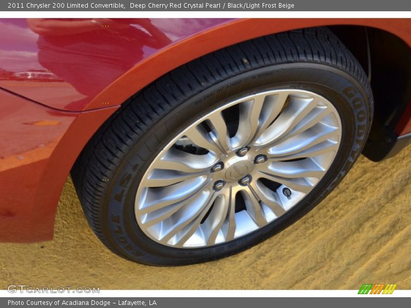 Deep Cherry Red Crystal Pearl / Black/Light Frost Beige 2011 Chrysler 200 Limited Convertible