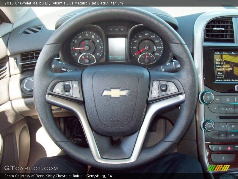 Atlantis Blue Metallic / Jet Black/Titanium 2013 Chevrolet Malibu LT