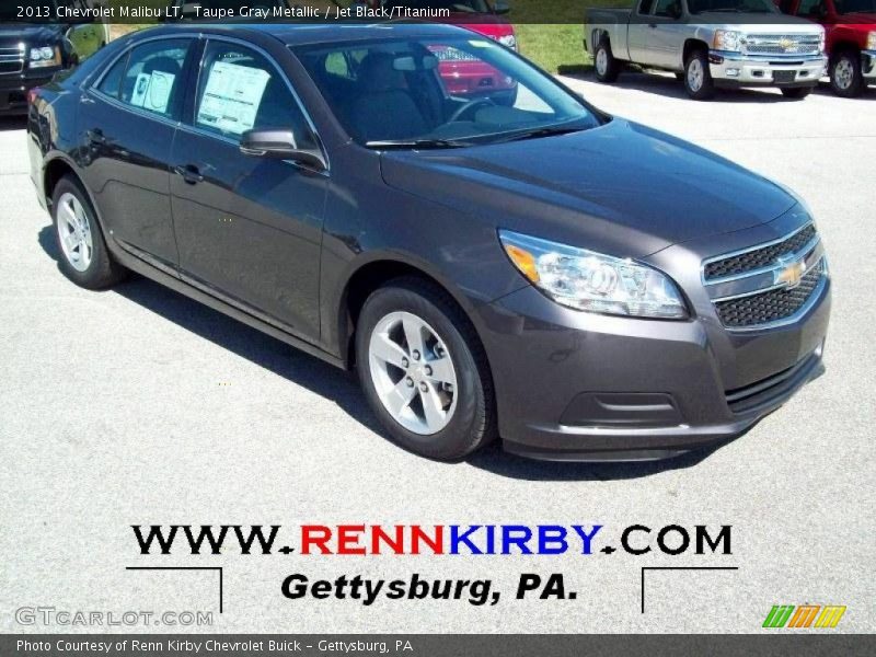 Taupe Gray Metallic / Jet Black/Titanium 2013 Chevrolet Malibu LT