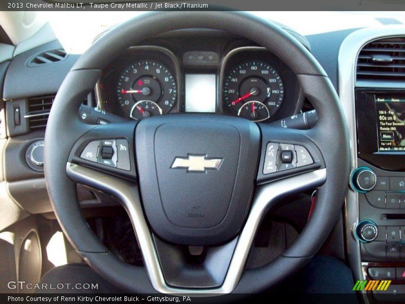 Taupe Gray Metallic / Jet Black/Titanium 2013 Chevrolet Malibu LT