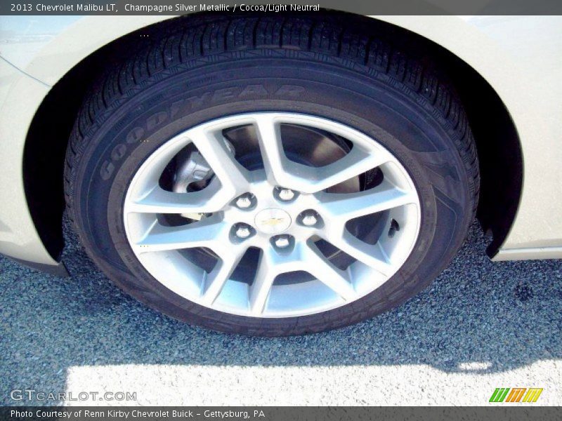 Champagne Silver Metallic / Cocoa/Light Neutral 2013 Chevrolet Malibu LT
